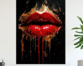 Lienzo floral blanco para pared: pintura floral dorada y gris