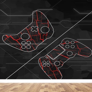 Decorazione da parete per la stanza dei ragazzi, stampa da parete moderna, arte da parete in carta, regalo per lei, murale personalizzato, decorazione da parete per console di gioco, arte stampata in 3D,