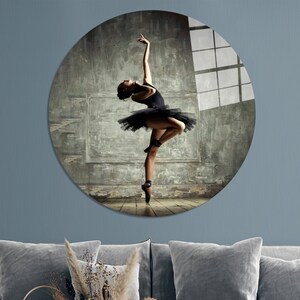 Ballerina Art Decor, Girl Room Decor, Tempered Glass, Woman Wall Decor, GlassWall Art, Home Decor, Modern Glass Art,  Custom Wall Decor,