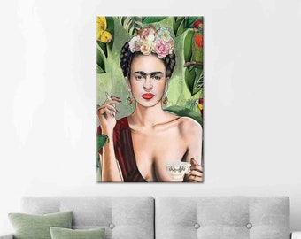 Frida Khalo Tea Cup, Frida Khalo Canvas, Frida Khalo Wall Art, Frida Khalo Poster, Frida Khalo Painting, Frida Khalo Print, Frida Decor,