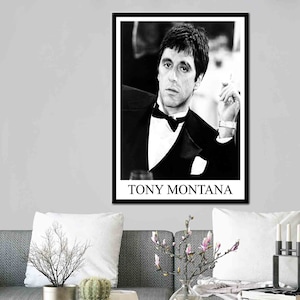 Tony Montana, Tony Montana Poster, Tony Montana Print, Tony Montana Canvas, Tony Montana Wall Art, Famous Wall Art, Modern Wall Art,