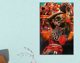 Michael Jordan, Michael Jordan Wandkunst, Michael Jordan Poster, Michael Jordan Leinwand, Basketball Wandkunst, Basketball Leinwand, Basketball