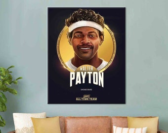 Walter Payton, Walter Payton Print, Walter Payton Poster, Walter Payton Wall Art, American Football, American Football Players, Gym Wall Art