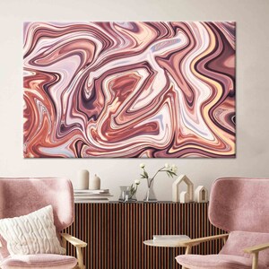 Arte de pared abstracto, arte de pared rosa, arte de pared de mármol, lienzo de mármol, decoración de pared de mármol, lienzo abstracto, arte de pared moderno, decoración de pared colorida,