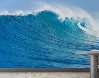 Behangmuur Big Wave Sea: Peel-and-Stick kunst aan de muur