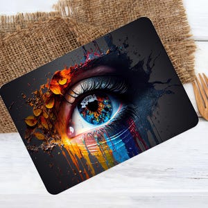 Abstract Eye Chopping Board, Eye Illustration Cutting Board, Modern Cutting Board, Eye Serving Board, High Quality, Kitchen Decor,