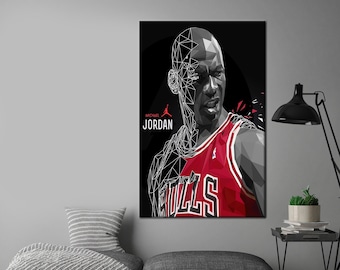Michael Jordan, Michael Jordan Poster, Michael Jordan Wandkunst, Michael Jordan Leinwand, Basketball Wandkunst, Basketball Leinwand, Sport Leinwand