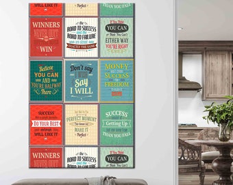 Workplace Wall Art, Success Quotes, Motivational Canvas, Inspirational Canvas, Success Canvas, Positivity Wall Art, Motivation Wall Art,