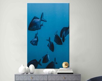 Underwater Fish Canvas Art: Sea Landscape Wall Decor