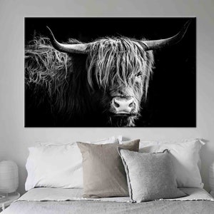 Scottish Highland Cattle, Cattle Wall Art, Scottish Highland Landscape, Nature Wall Art, Cattle Canvas, Animal Wall Art, Nature Landscape,