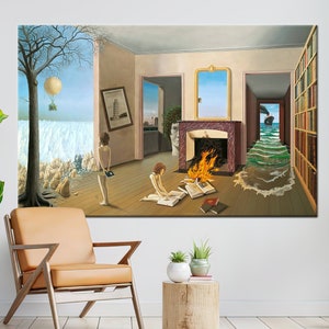 Entre les Trous de la Memorie, Decoración de la pared de Appia, Arte de la pared del surrealismo, Dominique Appia, Obra maestra, Lienzo de Dominique Appia, Arte de la pared famoso