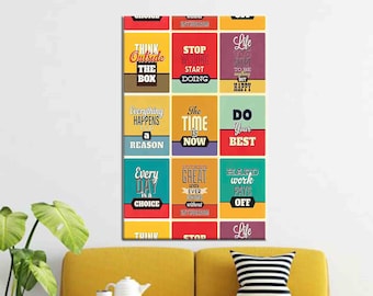 Success Quotes, Motivational Canvas, Inspirational Wall Art, Workplace Art, Success Canvas, Positivity Wall Art, Motivational Wall Decor,