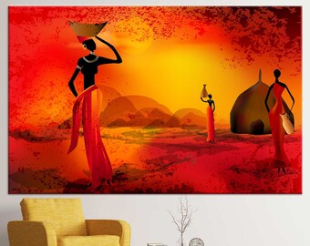 African Woman Wall Art, Woman Canvas, Black Woman Wall Art, Black Woman Poster, African Girl Wall Art, African Girl Poster, Woman Poster,