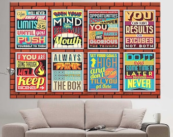 Motivational Canvas, Motivational Wall Art, Office Decor, Workplace Wall Art, Success Wall Art, Success Canvas, Office Wall Art,