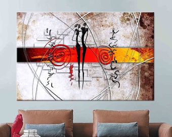 Ethnic Couple Canvas, African Couple Print, African Wall Art, African Canvas, Modern Wall Art, Modern Canvas, African Wall Decor,