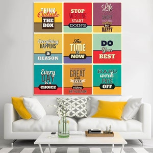 Motivational Canvas Art: Success Quotes, Workplace Decor