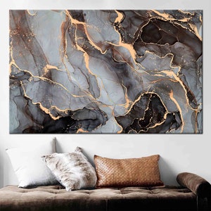 Impresión de mármol de lujo, arte de pared de lujo, arte de pared de mármol, lienzo de mármol dorado, impresión dorada, decoración de mármol negro, póster de mármol gris, lienzo de mármol
