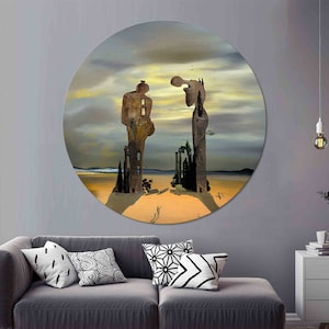 Glass Art, Canvas Glass Art, Archeological Reminiscence Millet's Angelus, Custom Glass Printing Wall Art, Famous Wall Art,