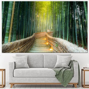 Bamboo Forest Wall Art, Kyoto Wall Art, Kyoto Canvas, Bamboo Wall Art, Bamboo Canvas, Forest Canvas, Nature Wall Art, Nature Landscape,