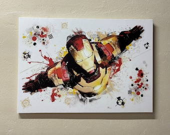 Impresión en lienzo de Iron Man: superhéroe volador, arte mural de los Vengadores