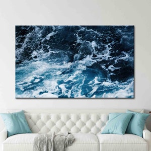 Blue Ocean Canvas Print: Seascape Wall Art, Coastal Decor