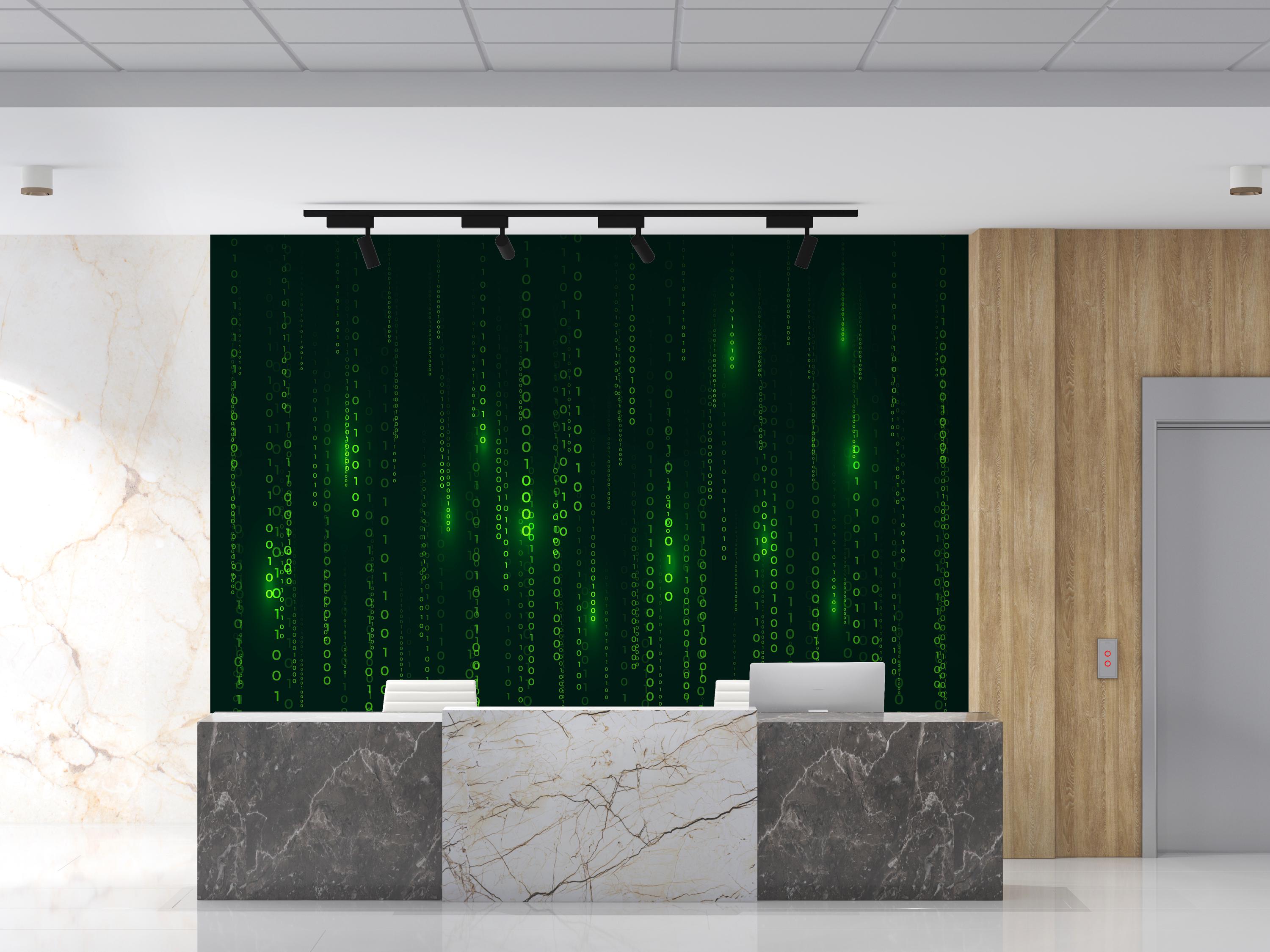 Matrix Code Mural: Computer Science Binary Wallpaper - Etsy