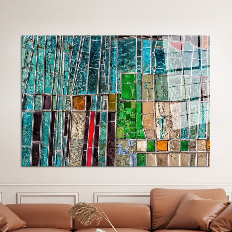 Glass Art Wall Decor Stained Glass Print Colorful Glass Etsy