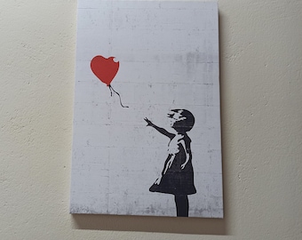 Banksy girl with red balloon wcp ポスター Art-O-Rama Shop - Banksy The Girl with a Red Balloon Artwork Poster