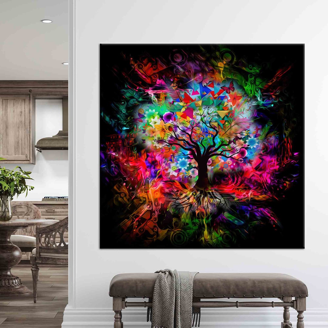 3D Wall Art, Wall Art Canvas, Canvas Wall Art, Tree of Life, Modern Wall Art, Tree Canvas Gift