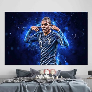 Mbappe Leinwanddruck: 3D Fußball Wandkunst