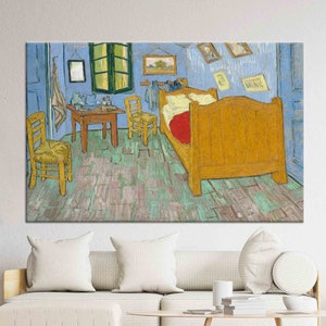 Wall Art Canvas, Large Wall Art, Wall Art, Bedroom in Arles, Bedroom in Arles Wall Art, Famous Artwork, Reproduction Art Canvas,