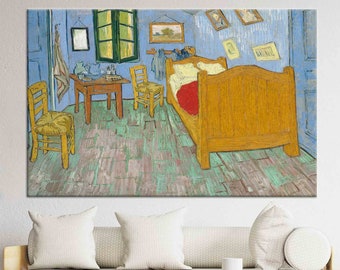 Lienzo de arte de pared, Arte de pared grande, Arte de pared, Dormitorio en Arles, Arte de pared de dormitorio en Arles, Obra de arte famosa, Lienzo de arte de reproducción,
