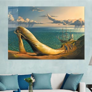 Vladimir Kush Art, Surreal Glass Art, Abstract Wall Art, Shoes Glass Decor, Modern Glass Art, Surreal Wall Decor, Abstract Artwork,
