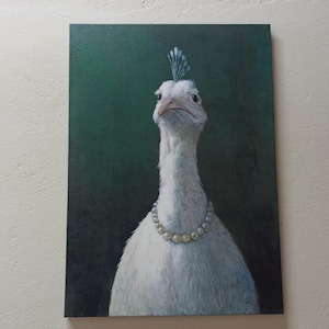 Pfau mit Perlen, Vogel mit Perlen, Animal Print, Geflügel Wandkunst, Pfau Wandkunst, Geflügel Leinwand, Vogel Wandkunst, Pfau Wanddekoration,