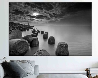 Canvas, Living Room Wall Art, Wall Art Canvas, Seascape Art, Sea Landscape Canvas, Sea Wall Art, Landscape Canvas Poster, Ocean Printed,