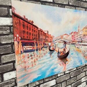 Venice Canal Painting Print: Grand Canal Canvas Wall Art