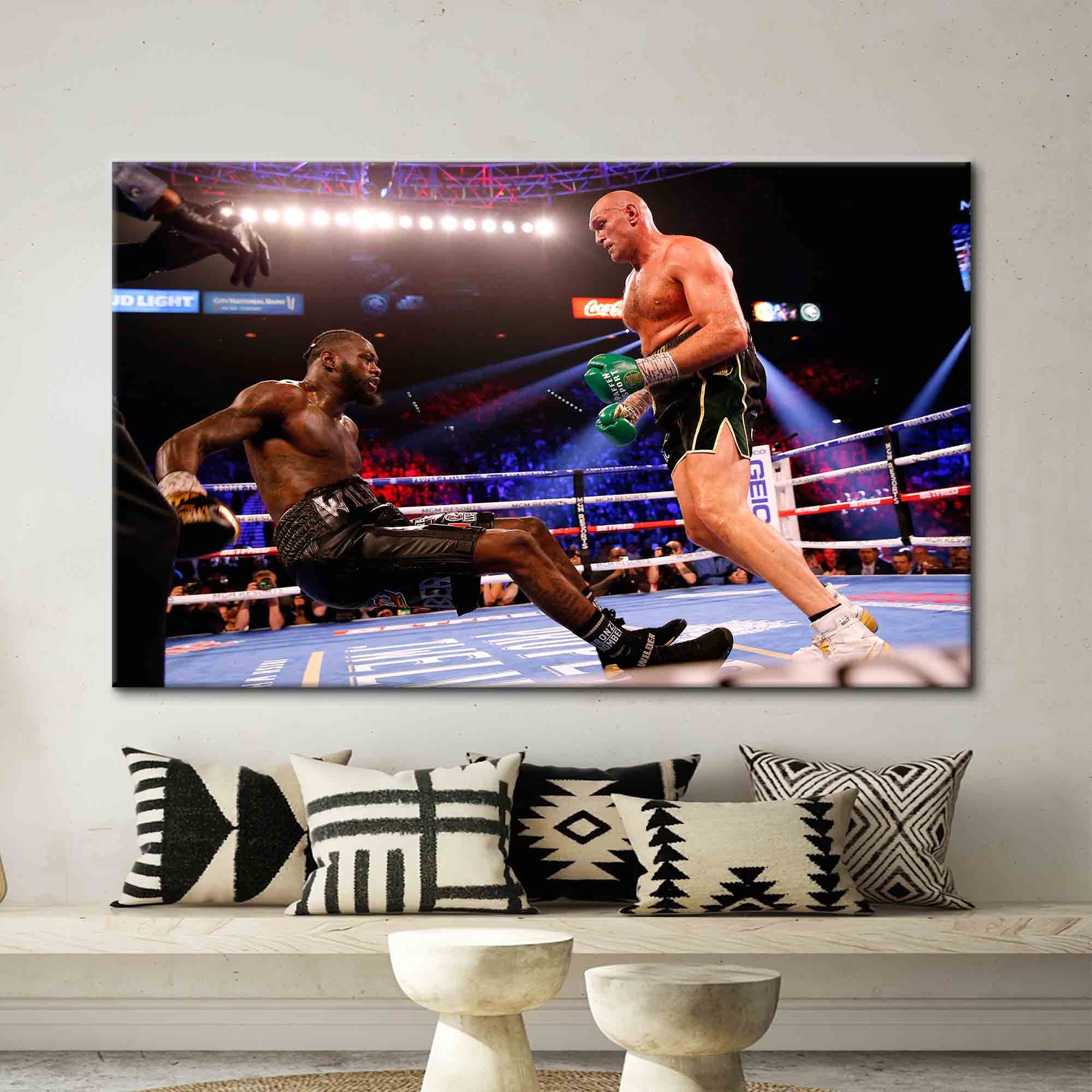 Tyson Fury Deontay Wilder Poster Boxing Hand Made Posters