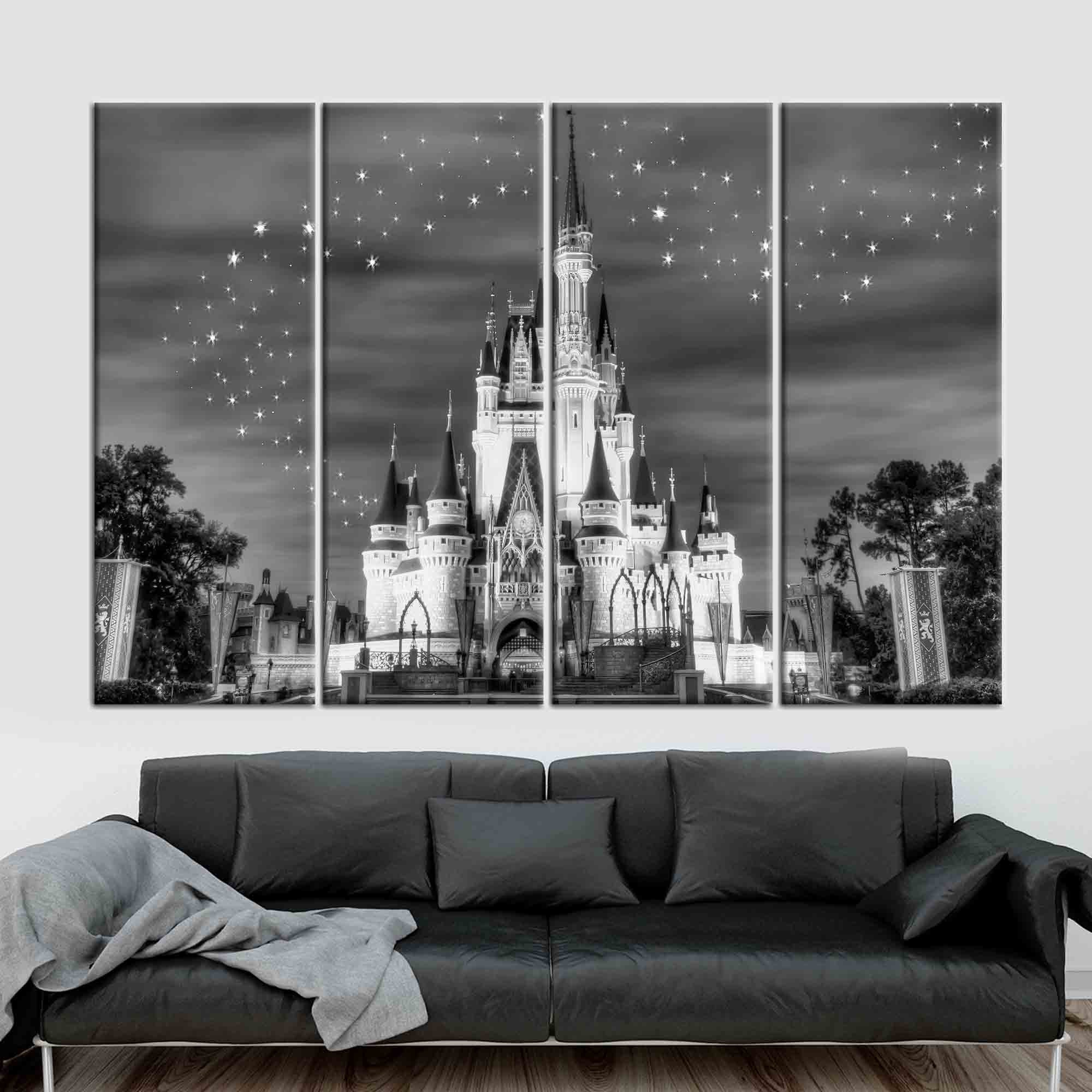 Cinderella Castle Wall Art Disneyland Wall Art Girl Room Etsy