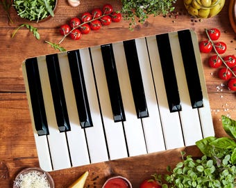 Klaviertasten Glas Schneidebrett: Musik-Liebhaber Geschenk