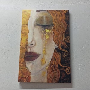 The Golden Tears Canvas Art: Handmade Framed Print
