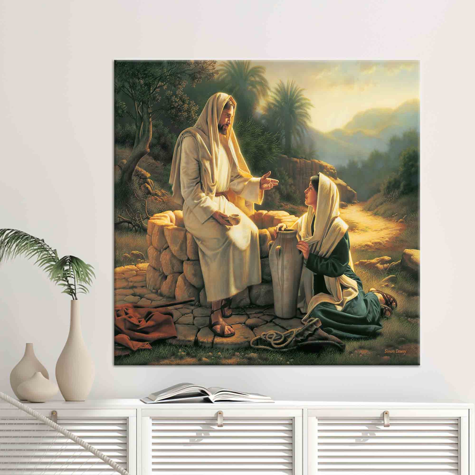 Jesus Christ Canvas Art: Abstract Religious Wall Decor
