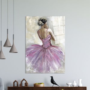 Girl Room Wall Decoration, Ballerina Wall Art, Modern Wall Decor, Tempered Glass, Dancer Decor, Personalized Wall Art, Bridesmaid Gifts,