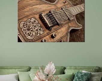 Guitar Canvas Print: Modern Instrument Wall Art