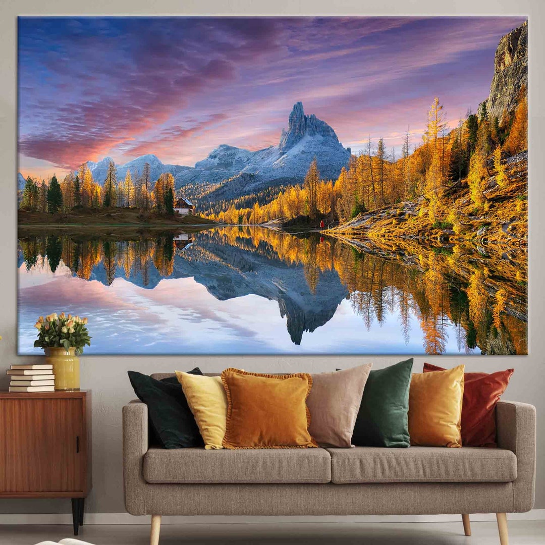 Nature Wall Art, Nature Scene Canvas, Mountain View Canvas, Lake View