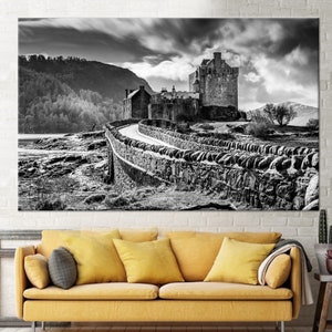 Eilean Donan Castle Canvas Print, Scottish Landscape Print, Scotland Painting, Highlands of Scotland, Wall Art Canvas, Castle Print, Castle