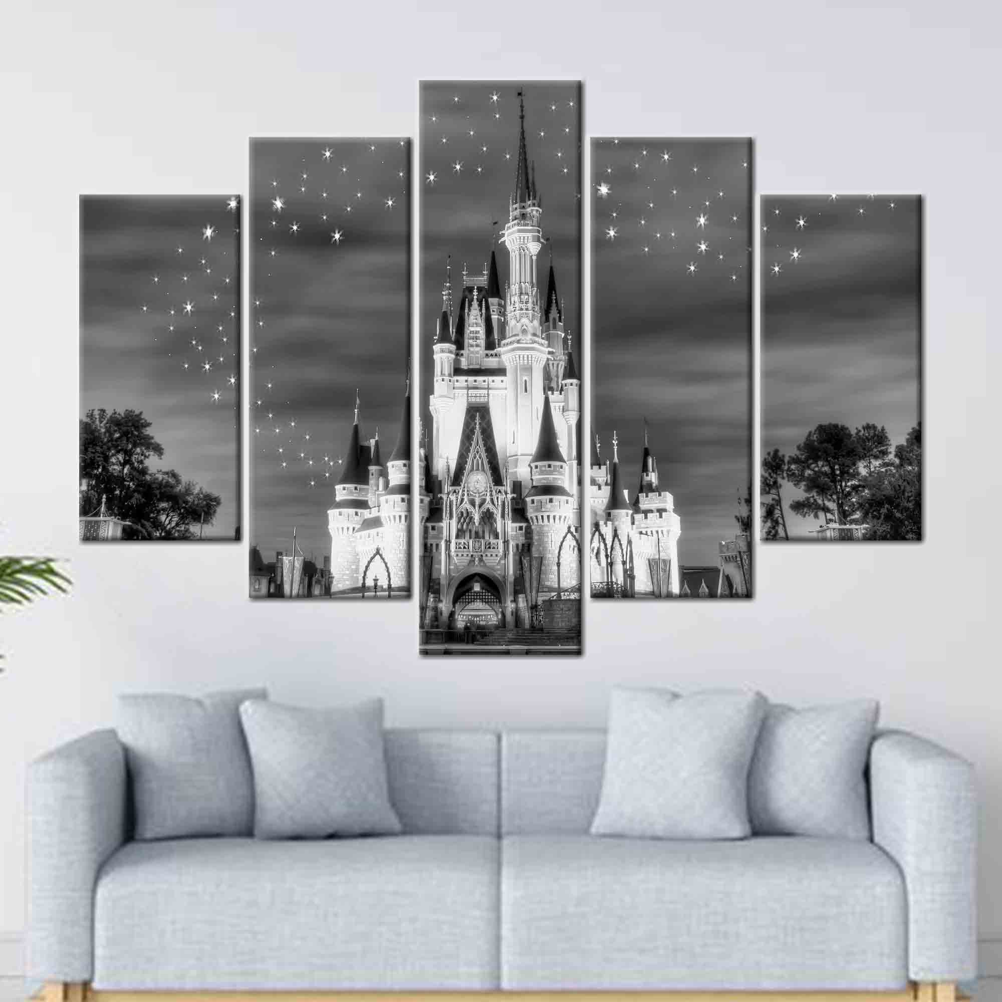 Cinderella Castle Wall Art Disneyland Wall Art Girl Room Etsy