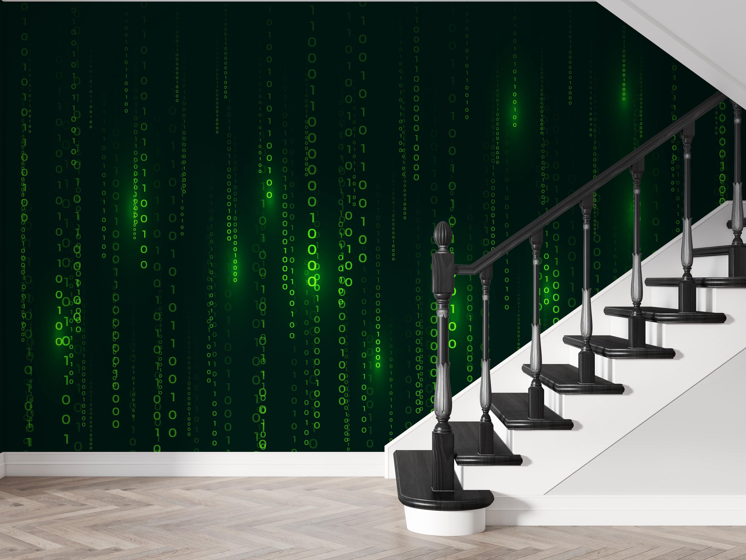 Matrxi Computer Matrix Code Mural: Computer Science Binary Wallpaper - Etsy