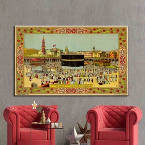 Kaaba, Kaaba Artwork, Ramadan Eid Gift Printed, Muslim Home Wall Decor, Islamic Gift Poster, Modern Wall Decor, Islamic Poster,