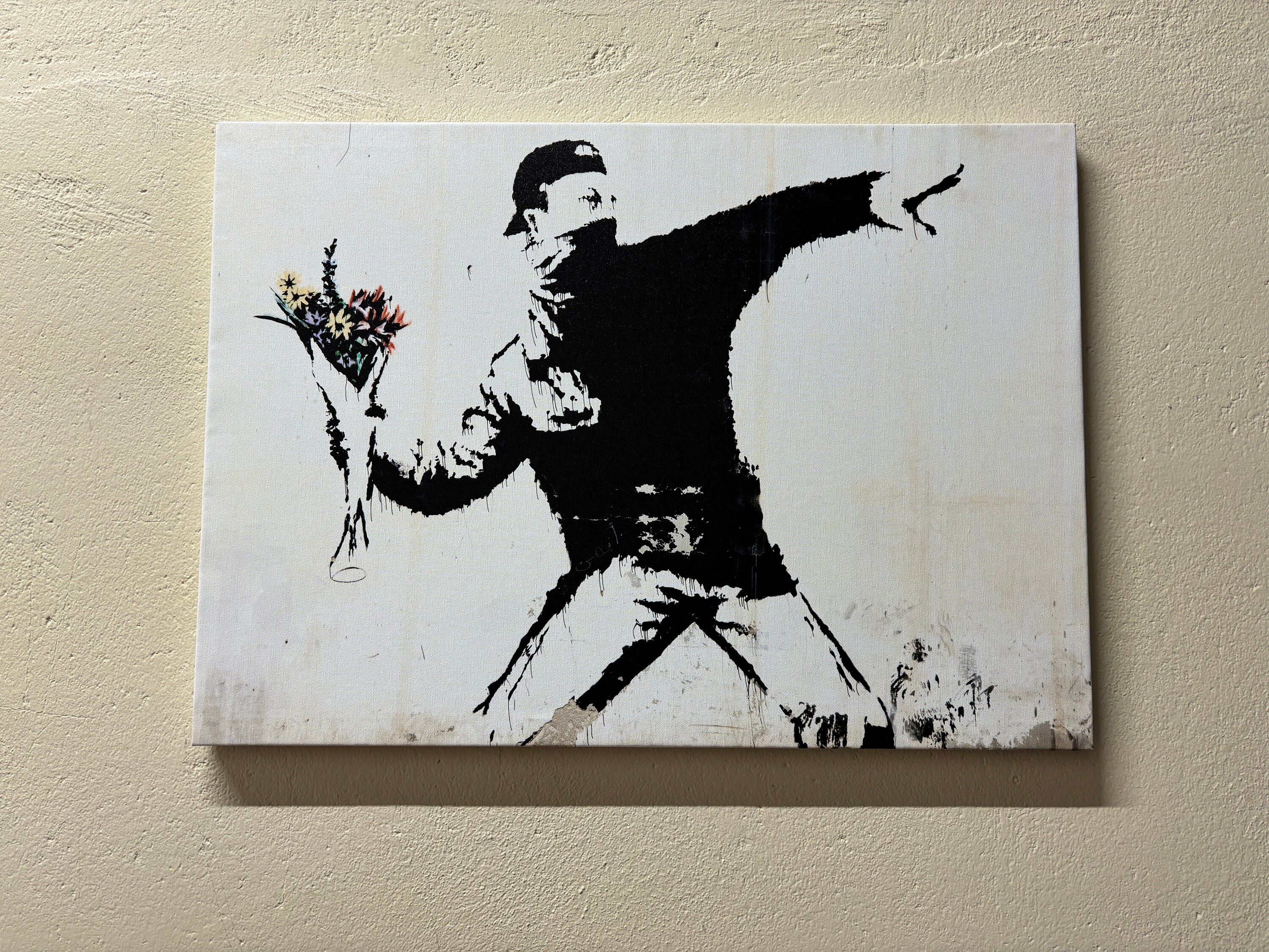 Flower Bomber by Banksy (Reproduction) 24x36 Art Print Poster