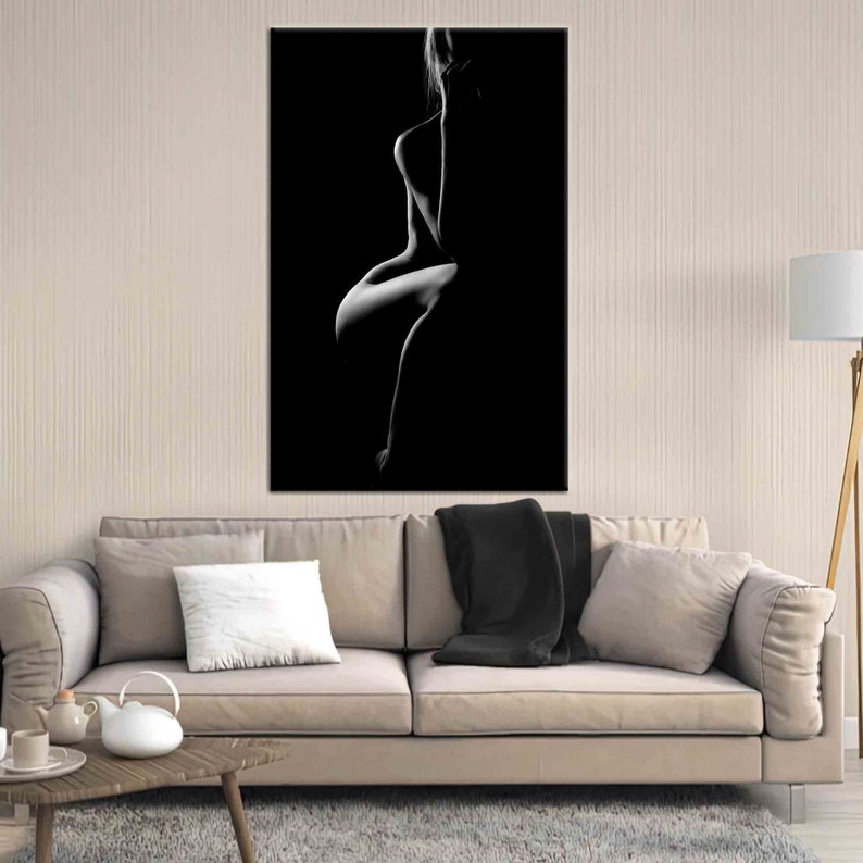 Sexy Woman Canvas, Erotic Canvas, Nude Sexy Body, Bedroom Wall Art, Nude Poster, Erotic Wall Art, Sexy Girl Wall Art, Mature image 3